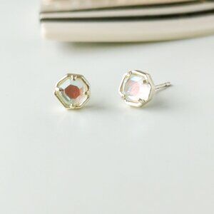 Kendra Scott Nola Gold Dichroic Glass Stud Earrings